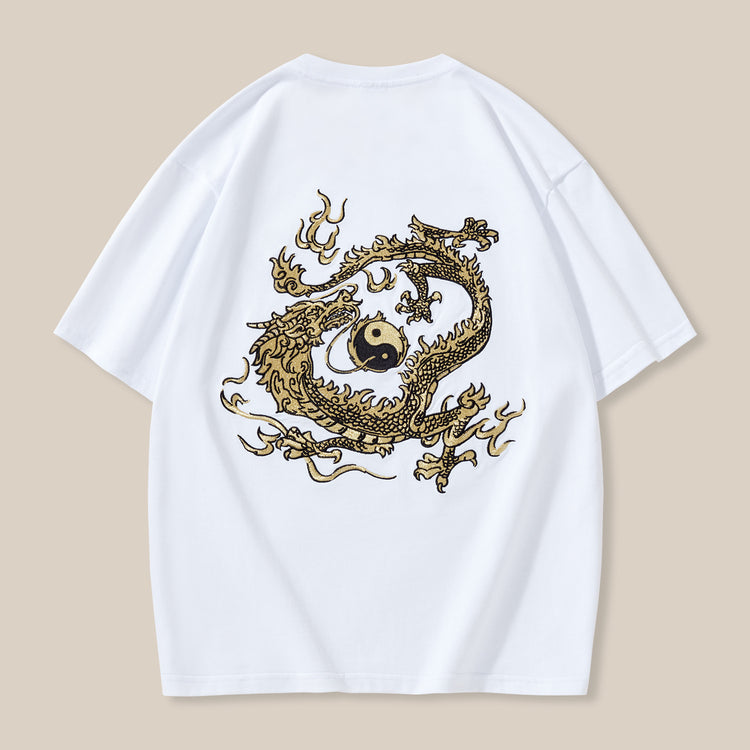 New short sleeve t-shirt male heavy industry embroidery cotton crew neck loose large size casual fashion brand couple shirt custom wholesale
