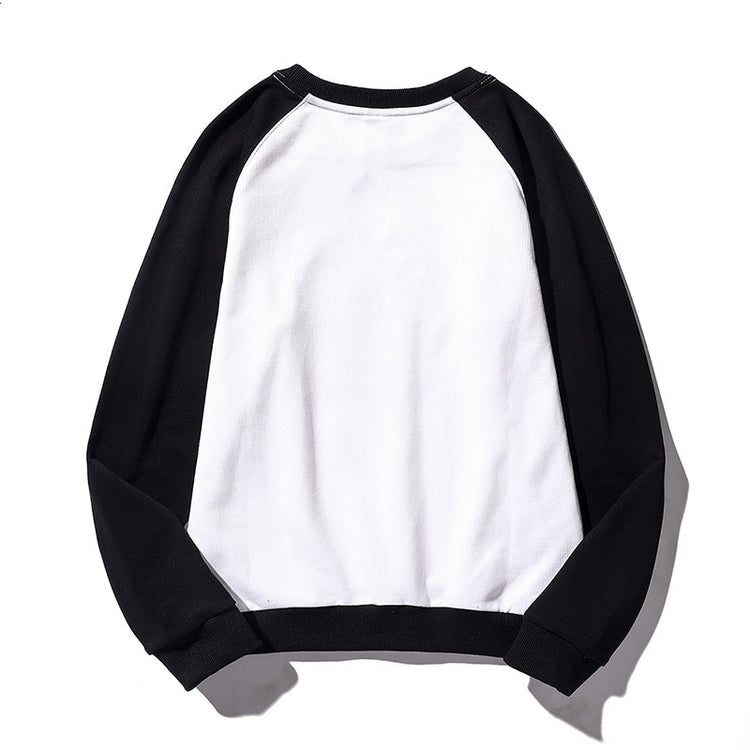 Wukong sequin embroidered ralan-sleeve round-neck pullover shirt, pure cotton plus-size patchwork, Chinese trendy sweatshirt for men